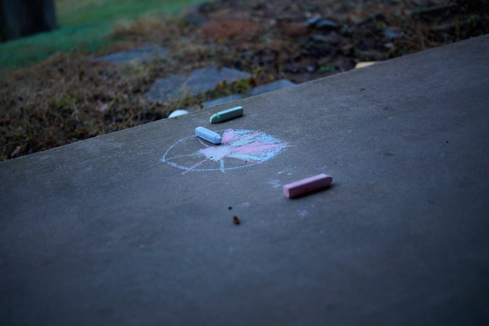 Chalk on the sidewalk